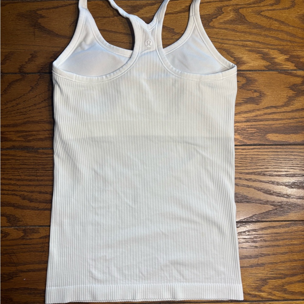White Ribbed Tank Top - Picture 2 of 6